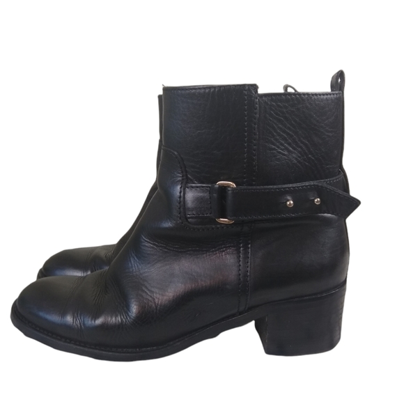 J. Crew Shoes - J Crew Parker Black Leather Ankle Boots 03011 Size 8